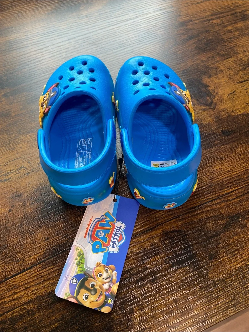 Paw Patrol Bright Blue Kids Water Clogs with Character Accents (lights up) sz6.5